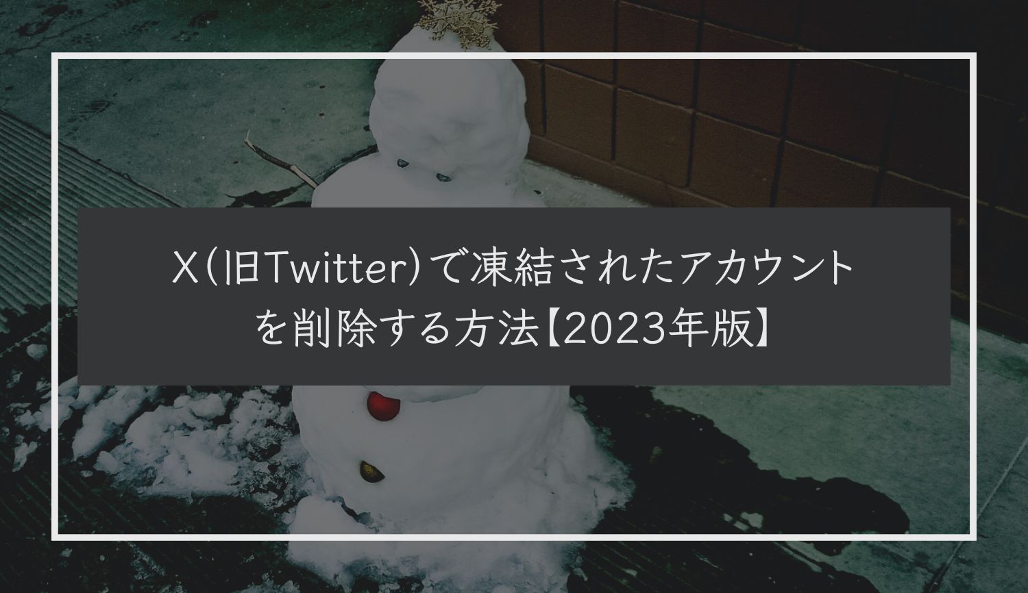 X（旧Twitter）で凍結されたアカウントを削除する方法【2023年版】